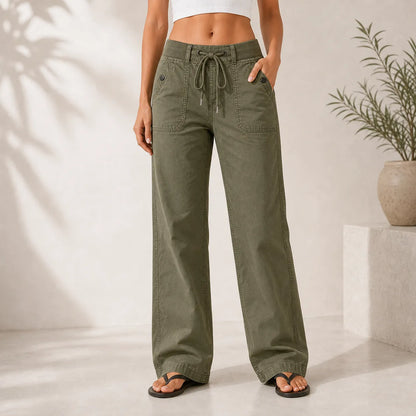 ⚡FINAL SALE⚡- Women's High Stretch Mid Rise Straight Pants