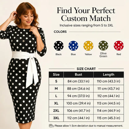Women's Retro Elegant Polka Dot Dress