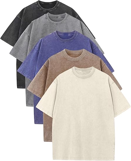 🔥Men’s Oversized Vintage Acid-Wash T-Shirt