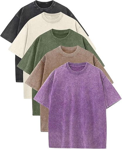🔥Men’s Oversized Vintage Acid-Wash T-Shirt