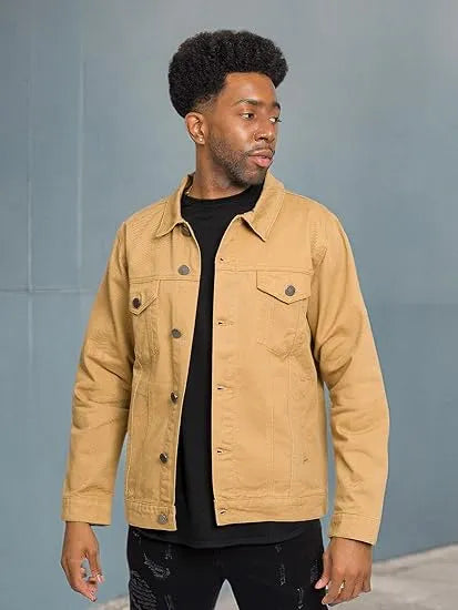 Men's Essential Colored Cotton Denim Jacket