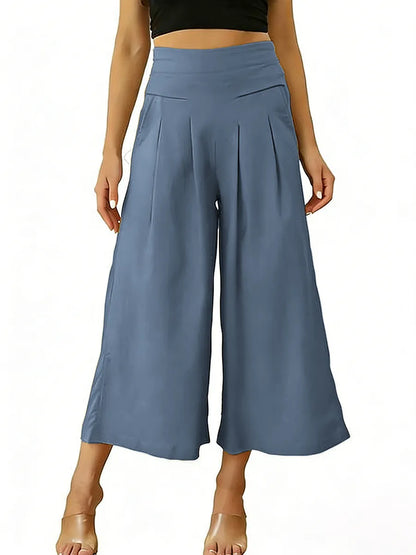 Women's Cotton Linen Culottes Pants