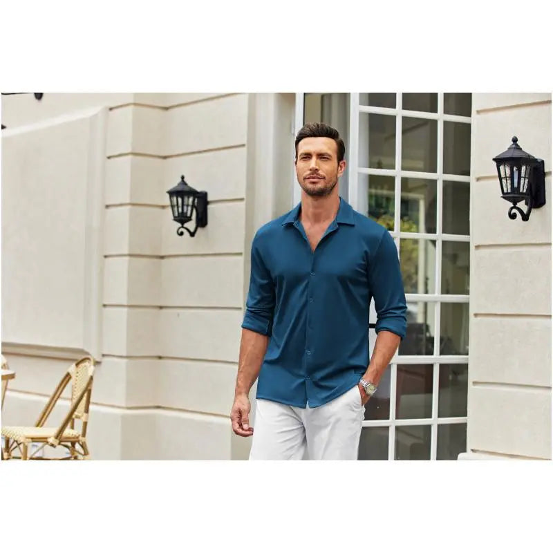 🔥Last Day 95% OFF🔥Men's Wrinkle-Free Dress Shirt