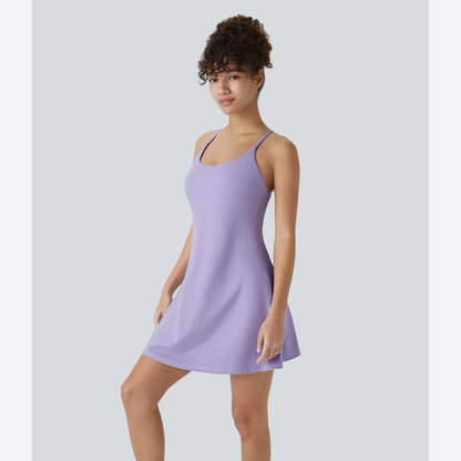 Women's Backless Sleeveless Dress with Pockets 8-Pack