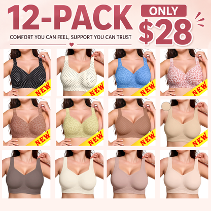 Women's Wireless Supportive Bra - Full Coverage Comfort
