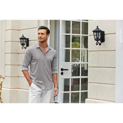 🔥Last Day 95% OFF🔥Men's Wrinkle-Free Dress Shirt