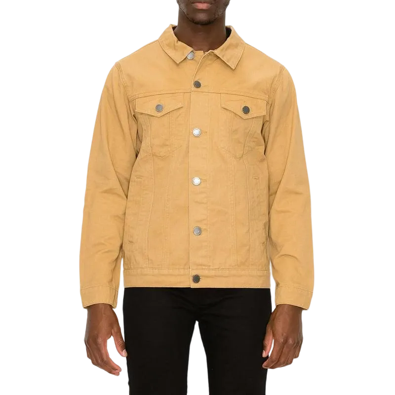 Men's Essential Colored Cotton Denim Jacket