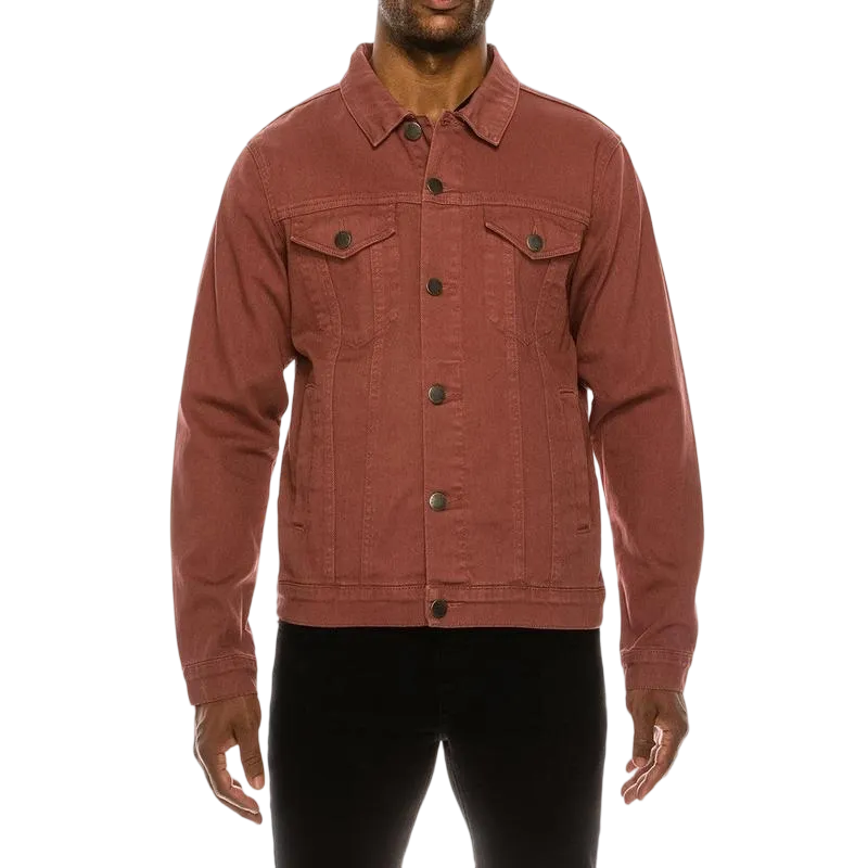 Men's Essential Colored Cotton Denim Jacket