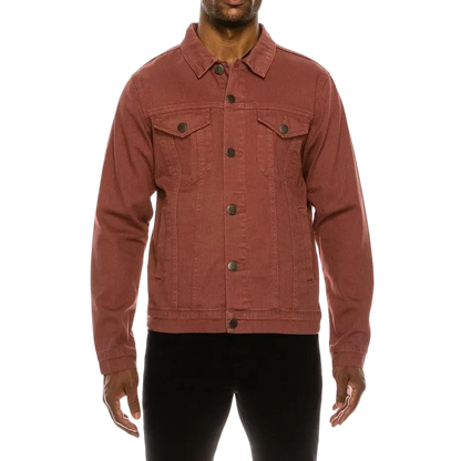 Men's Essential Colored Cotton Denim Jacket