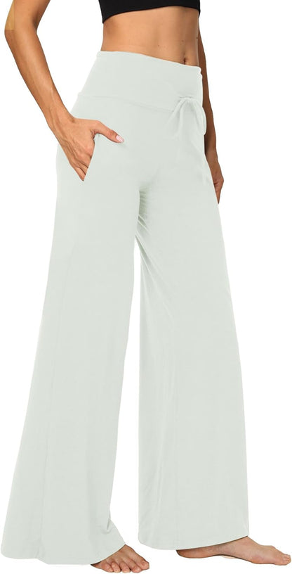 ⏰7 Pack Only $27.89⏰Plus Size High Waisted Loose Wide Leg Stretchy & Soft Fabric Casual Outing and Travel