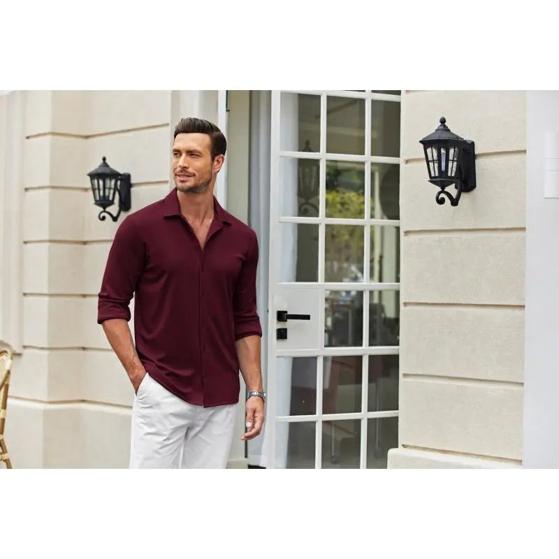 🔥Last Day 95% OFF🔥Men's Wrinkle-Free Dress Shirt