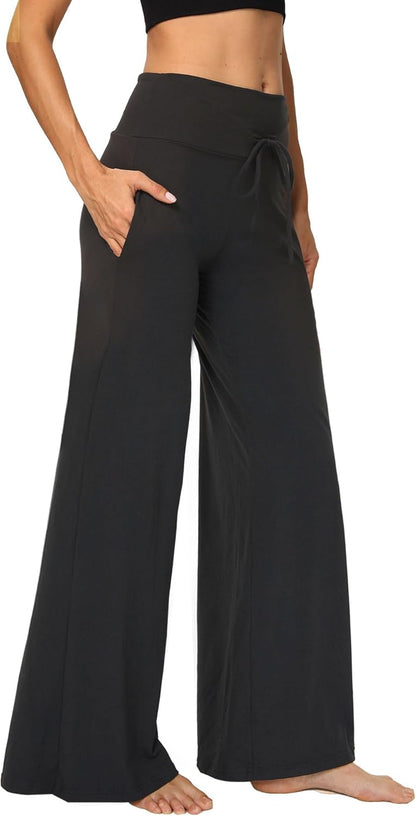 ⏰7 Pack Only $27.89⏰Plus Size High Waisted Loose Wide Leg Stretchy & Soft Fabric Casual Outing and Travel