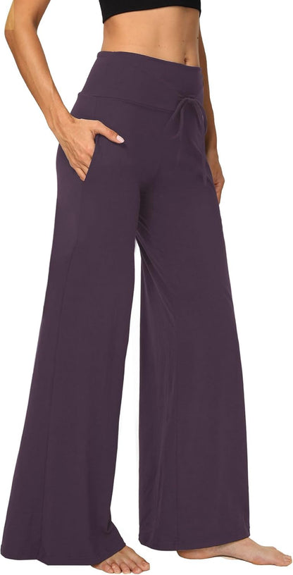 ⏰7 Pack Only $27.89⏰Plus Size High Waisted Loose Wide Leg Stretchy & Soft Fabric Casual Outing and Travel