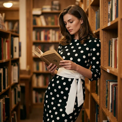 Women's Retro Elegant Polka Dot Dress