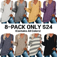 Suture line pattern vneck