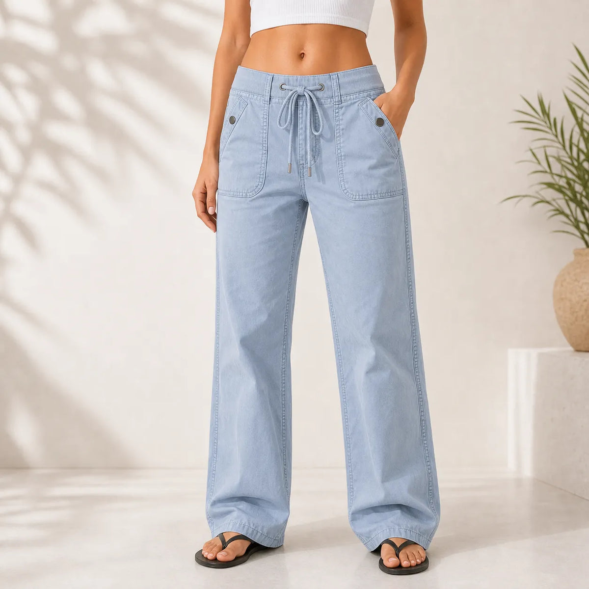 ⚡FINAL SALE⚡- Women's High Stretch Mid Rise Straight Pants