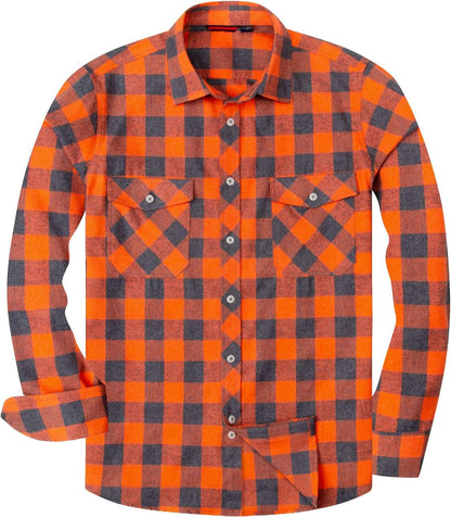 💫Clearance Sale🔥Men's Flannel Shirt Long Sleeve Button Down 100% Cotton