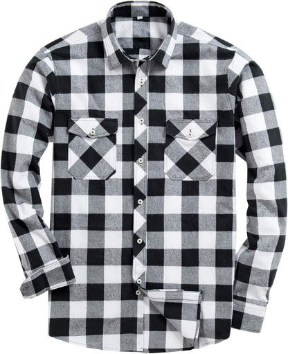 💫Clearance Sale🔥Men's Flannel Shirt Long Sleeve Button Down 100% Cotton