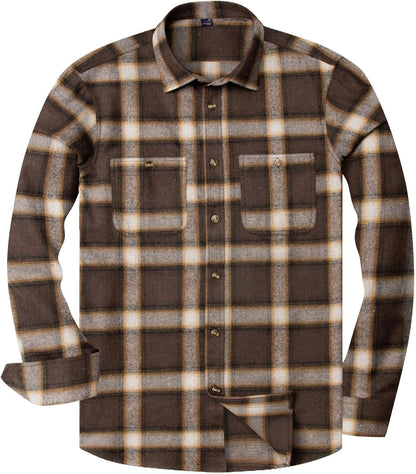 💫Clearance Sale🔥Men's Flannel Shirt Long Sleeve Button Down 100% Cotton