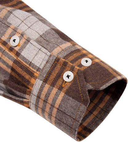 💫Clearance Sale🔥Men's Flannel Shirt Long Sleeve Button Down 100% Cotton