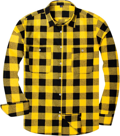 💫Clearance Sale🔥Men's Flannel Shirt Long Sleeve Button Down 100% Cotton