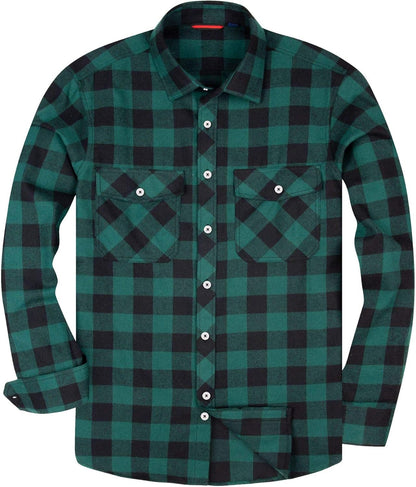 💫Clearance Sale🔥Men's Flannel Shirt Long Sleeve Button Down 100% Cotton
