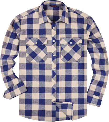 💫Clearance Sale🔥Men's Flannel Shirt Long Sleeve Button Down 100% Cotton