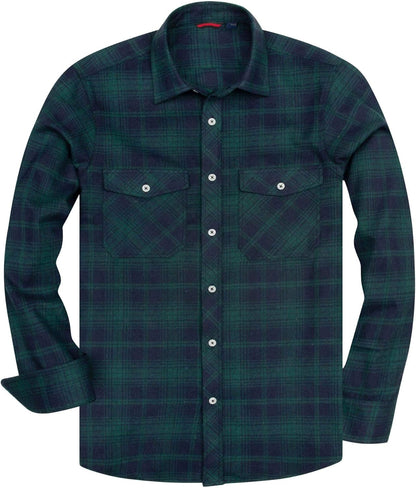 💫Clearance Sale🔥Men's Flannel Shirt Long Sleeve Button Down 100% Cotton