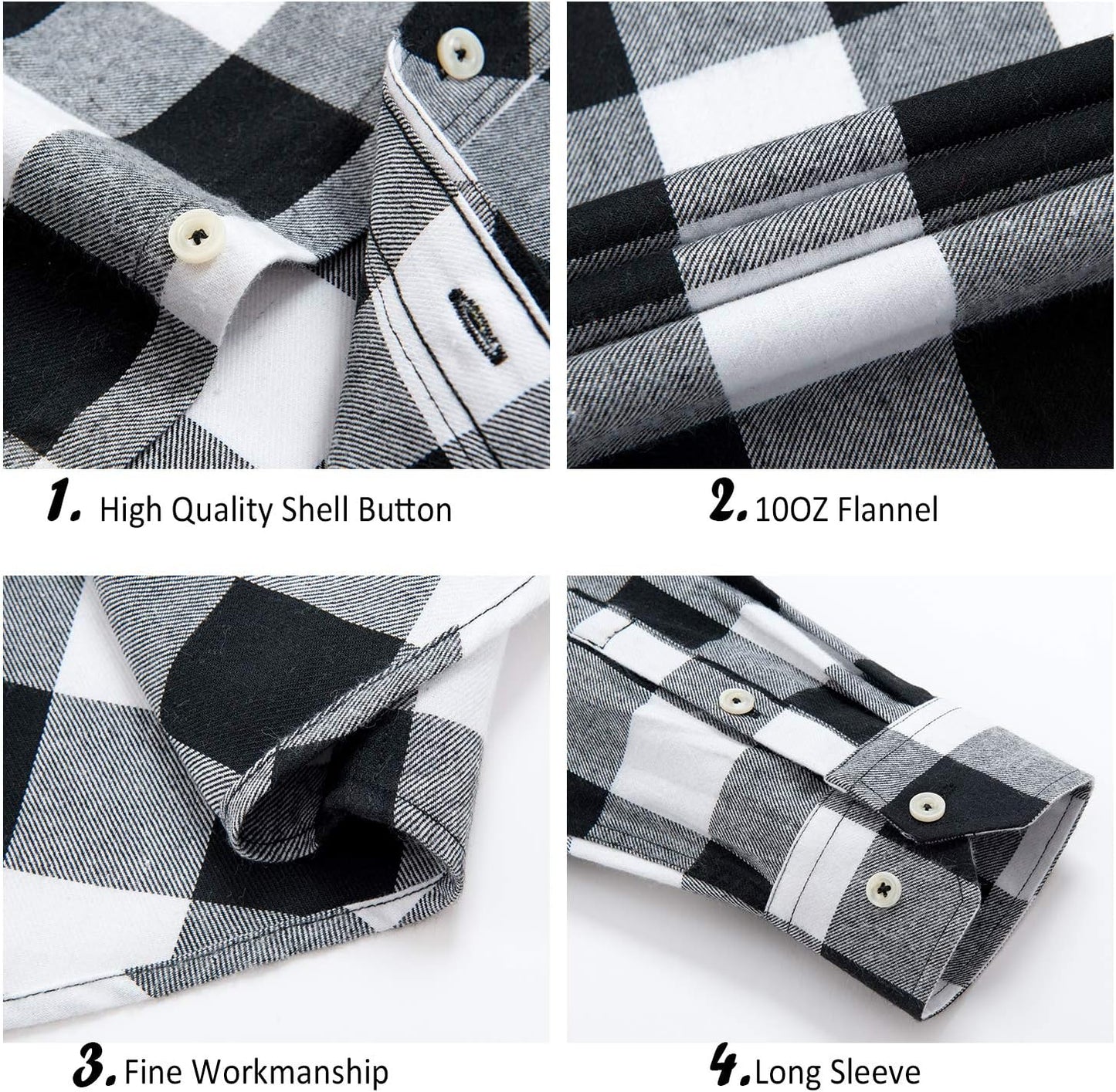 💫Clearance Sale🔥Men's Flannel Shirt Long Sleeve Button Down 100% Cotton