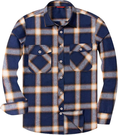 💫Clearance Sale🔥Men's Flannel Shirt Long Sleeve Button Down 100% Cotton