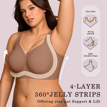 Women's Jelly Bra, Wireless Full-Coverage Everyday Bra
