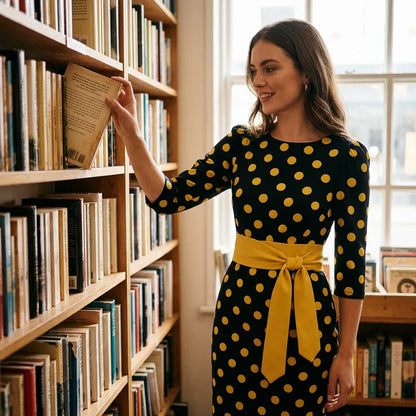 Women's Retro Elegant Polka Dot Dress