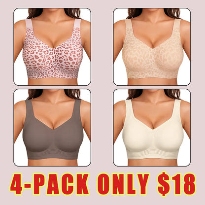 Women's Wireless Supportive Bra - Full Coverage Comfort