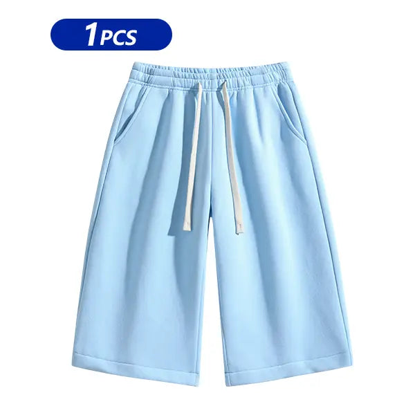 Women's Solid Color Casual Shorts with Belt, Breathable Summer Bermuda Shorts with Pockets, Relaxed Fit Everyday Shorts|Gender-Neutral Style