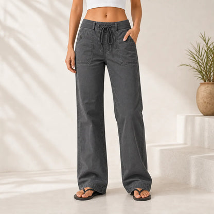 ⚡FINAL SALE⚡- Women's High Stretch Mid Rise Straight Pants