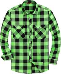 Bright Green Black Plaid