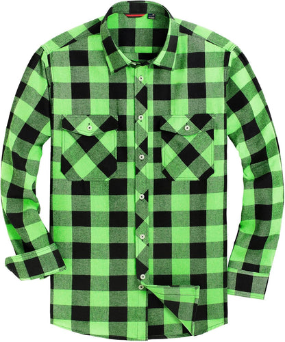 💫Clearance Sale🔥Men's Flannel Shirt Long Sleeve Button Down 100% Cotton
