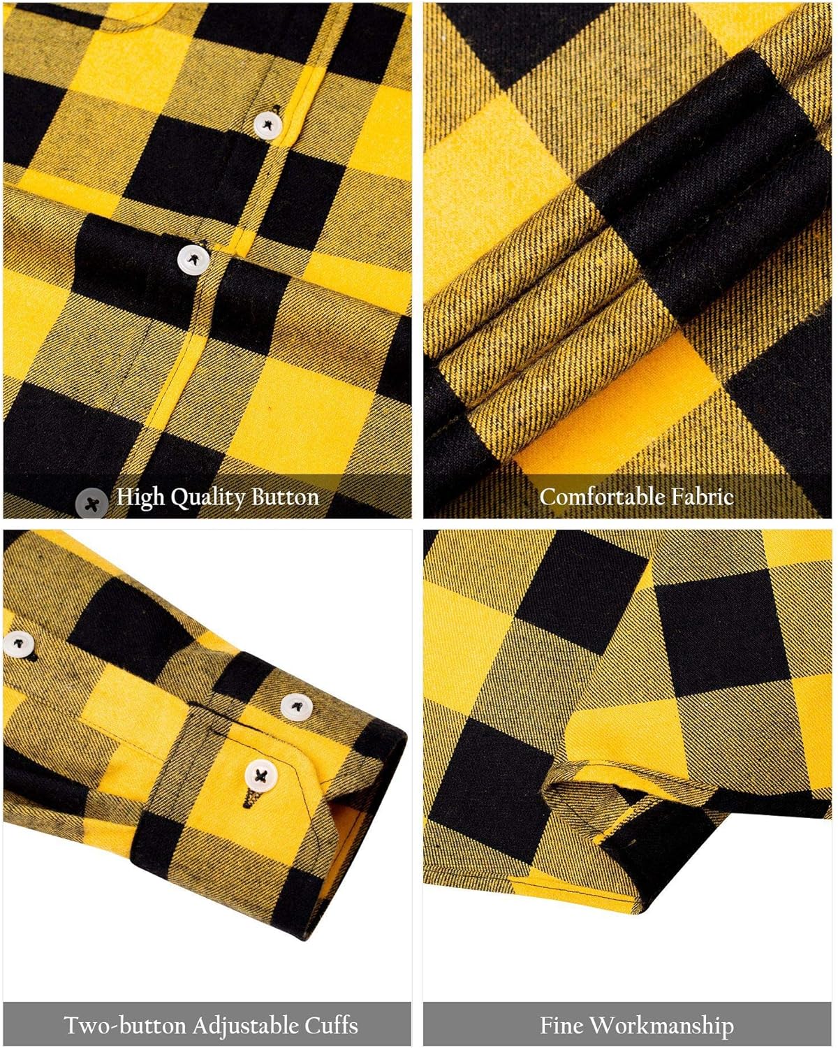 💫Clearance Sale🔥Men's Flannel Shirt Long Sleeve Button Down 100% Cotton
