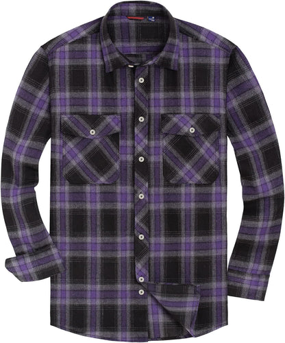 💫Clearance Sale🔥Men's Flannel Shirt Long Sleeve Button Down 100% Cotton