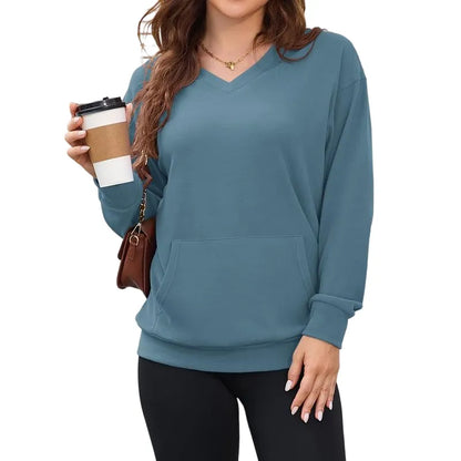 Women's Hoodless V-neck Sweatshirt