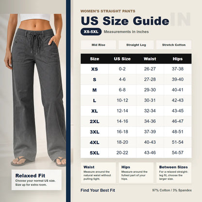 ⚡FINAL SALE⚡- Women's High Stretch Mid Rise Straight Pants