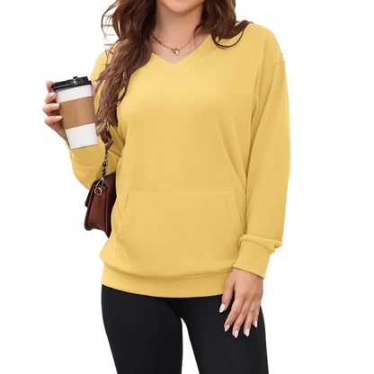 Women's Hoodless V-neck Sweatshirt