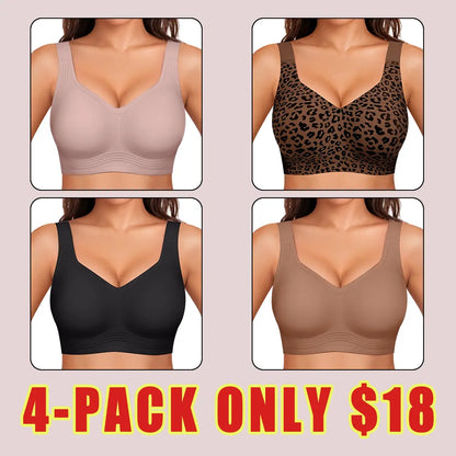 Women's Wireless Supportive Bra - Full Coverage Comfort