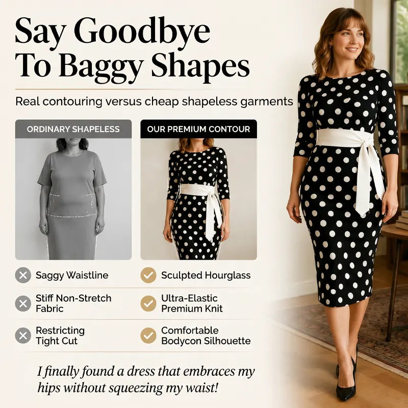Women's Retro Elegant Polka Dot Dress