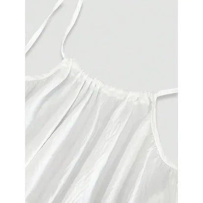 Women's Solid Backless Cami Sleep Dress – Sleeveless Nightwear