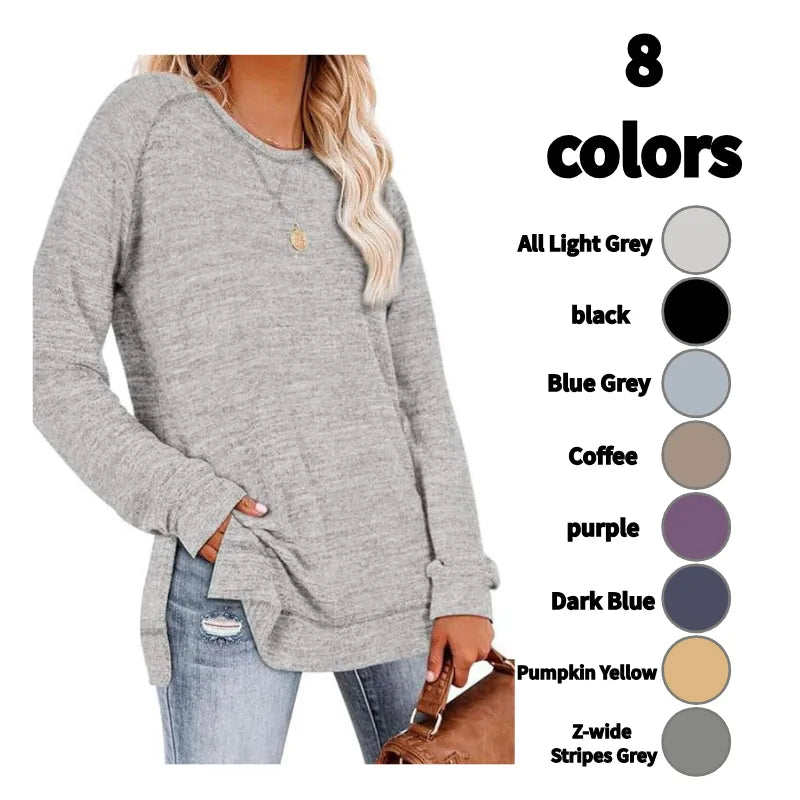 Women's belted top, long-sleeved shirt