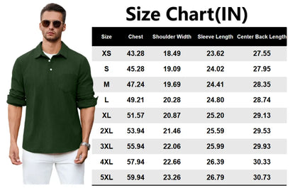 🔥 Best Price Today Only🔥Men's Plain Pocket Half Button Corduroy Shirt – Grab Yours Now! ⏰