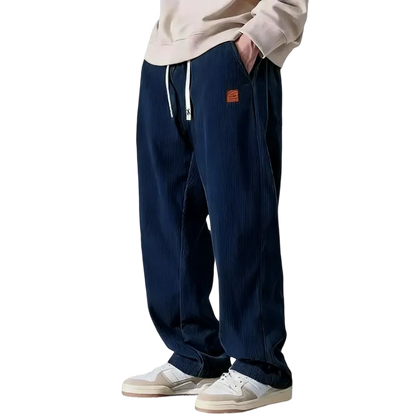 ⚡Men's Corduroy Straight-Leg Sweatpants Autumn New Arrival Loose Fit Wide-Leg Casual Pants⚡