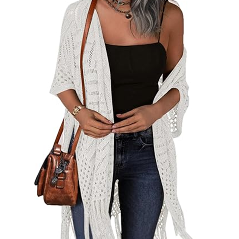 Women's knitted cardigan loose open coat