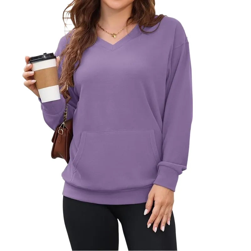 Women's Hoodless V-neck Sweatshirt
